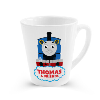 Τόμας το τρενάκι, Κούπα κωνική Latte Λευκή, κεραμική, 300ml