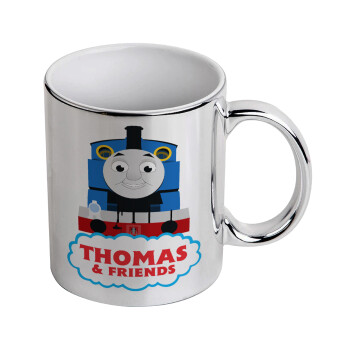 Τόμας το τρενάκι, Mug ceramic, silver mirror, 330ml
