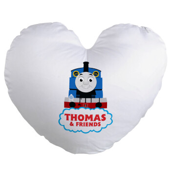 Τόμας το τρενάκι, Μαξιλάρι καναπέ καρδιά 40x40cm περιέχεται το  γέμισμα
