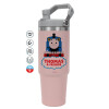ΡΟΖ χρώματος Θερμός Ανοξείδωτο 890ml (30oz) με χερούλι