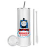 Tumbler stainless steel 600ml, with metal straw & cleaning brush