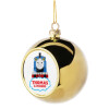 Golden Christmas tree ball ornament 8cm