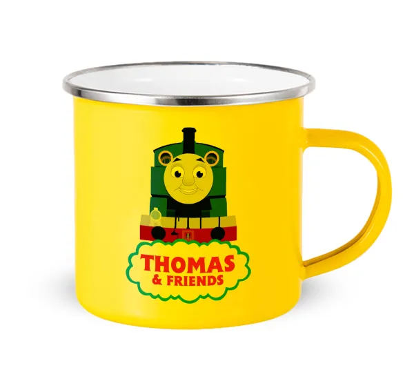 Τόμας το τρενάκι — Yellow Enamel Metallic Cup 360ml