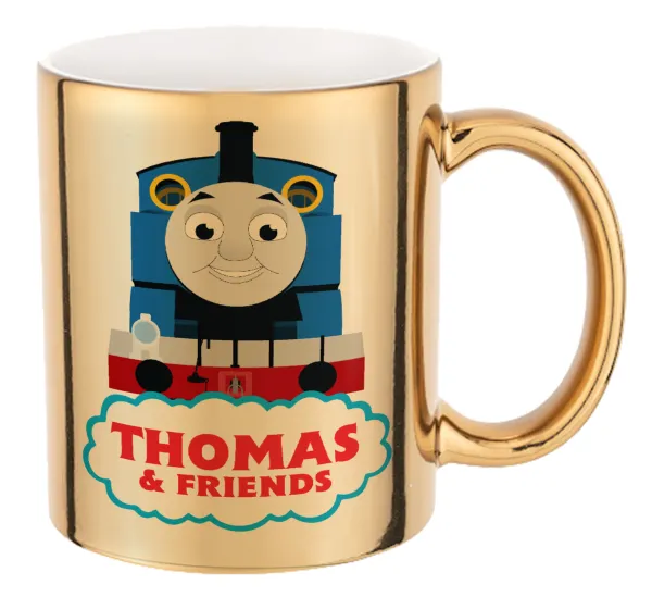 Τόμας το τρενάκι — Mug ceramic, gold mirror, 330ml