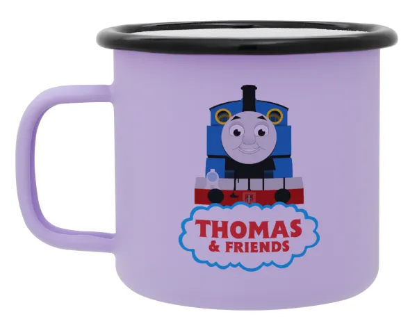 Τόμας το τρενάκι — Metal enamel mug, matte light pastel purple, 360ml