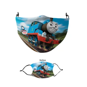 Τόμας το τρενάκι, Μάσκα υφασμάτινη παιδική πολλαπλών στρώσεων με υποδοχή φίλτρου