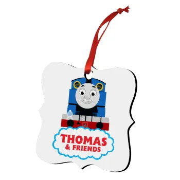 Τόμας το τρενάκι, Christmas ornament polygon wooden 7.5cm