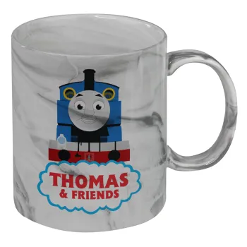 Τόμας το τρενάκι, Mug ceramic marble style, 330ml