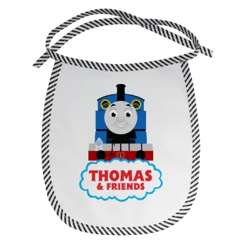 Τόμας το τρενάκι, Σαλιάρα μωρού αλέκιαστη με κορδόνι Μαύρη