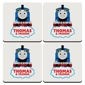 Τόμας το τρενάκι, ΣΕΤ 4 Σουβέρ ξύλινα τετράγωνα (9cm)