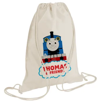 Τόμας το τρενάκι, Backpack bag GYMBAG natural (28x40cm)