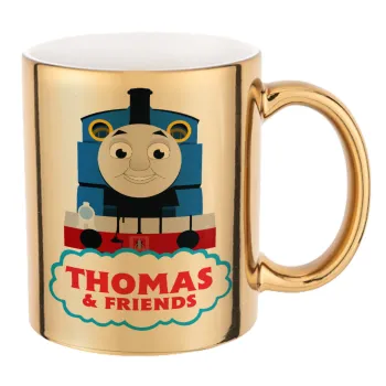 Τόμας το τρενάκι, Mug ceramic, gold mirror, 330ml