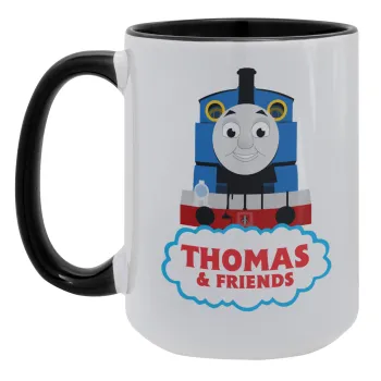 Τόμας το τρενάκι, Κούπα Mega 15oz, κεραμική Μαύρη, 450ml