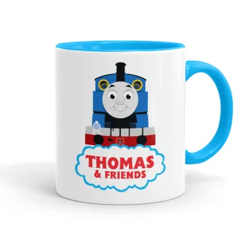 Τόμας το τρενάκι, Mug colored light blue, ceramic, 330ml