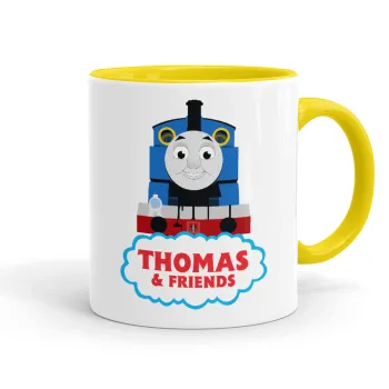 Τόμας το τρενάκι, Mug colored yellow, ceramic, 330ml