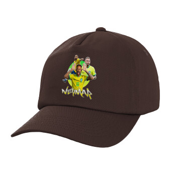 Neymar JR, Adult Baseball Cap, 100% Cotton, Chocolate (COTTON, ADULT, UNISEX, ONE SIZE)