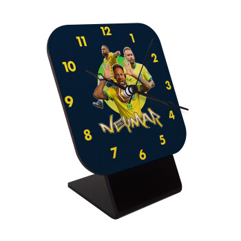 Neymar JR, Quartz Table clock in natural wood (10cm)
