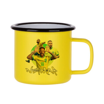 Neymar JR, Κούπα Μεταλλική εμαγιέ ΜΑΤ Κίτρινη 360ml