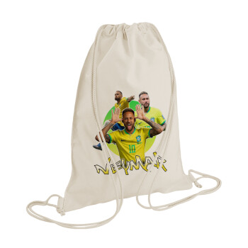 Neymar JR, Τσάντα πλάτης πουγκί GYMBAG natural (28x40cm)
