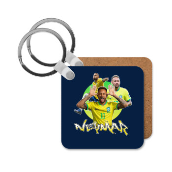 Neymar JR, Μπρελόκ Ξύλινο τετράγωνο MDF