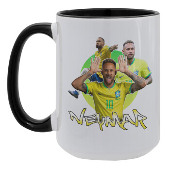 Neymar JR, Κούπα Mega 15oz, κεραμική Μαύρη, 450ml