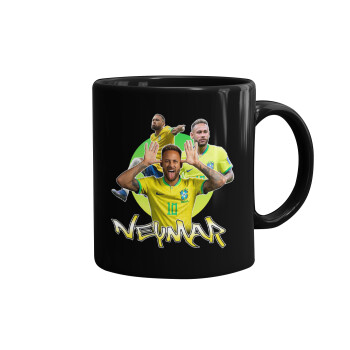 Neymar JR, Mug black, ceramic, 330ml