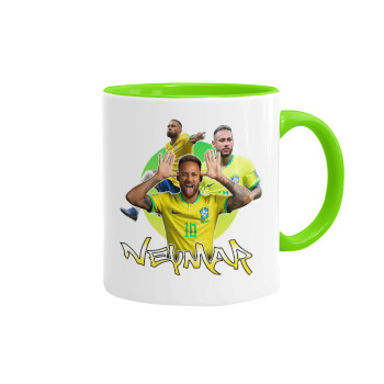 Neymar JR, Mug colored light green, ceramic, 330ml