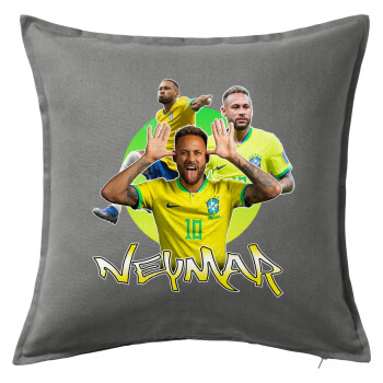 Neymar JR, Sofa cushion Grey 50x50cm includes filling