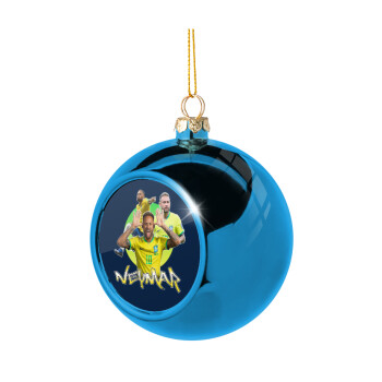 Neymar JR, Χριστουγεννιάτικη μπάλα δένδρου Μπλε 8cm