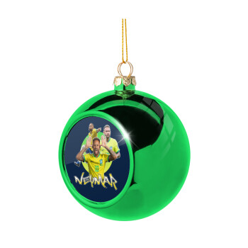 Neymar JR, Χριστουγεννιάτικη μπάλα δένδρου Πράσινη 8cm