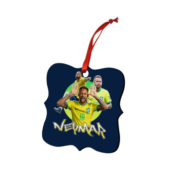 Neymar JR, Χριστουγεννιάτικο στολίδι polygon ξύλινο 7.5cm