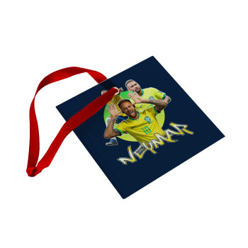 Neymar JR, Christmas ornament, glass square ornament 9x9cm