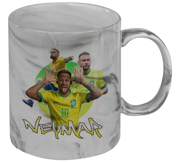 Neymar JR — Κούπα κεραμική, marble style (μάρμαρο), 330ml