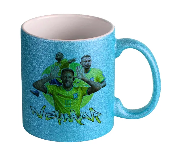 Neymar JR — Κούπα Σιέλ Glitter που γυαλίζει, κεραμική, 330ml
