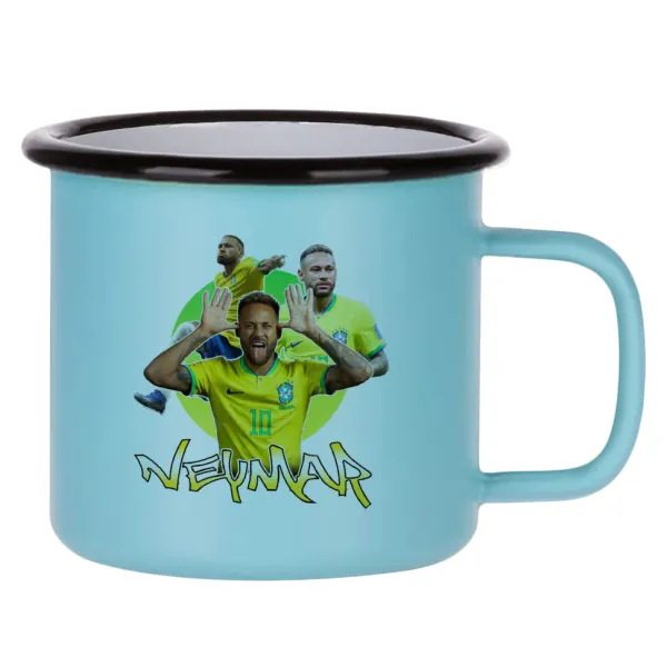 Neymar JR — Κούπα Μεταλλική εμαγιέ ΜΑΤ σιέλ 360ml