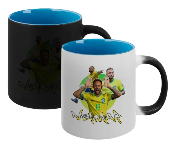 Neymar JR — Magic mug with blue interior, ceramic, 330ml, changes colour with hot drinks