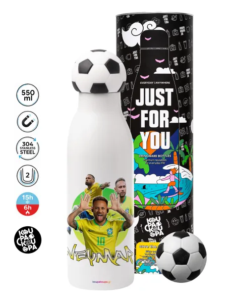 Neymar JR — Soccer Metal mug thermos, double wall, 550ml