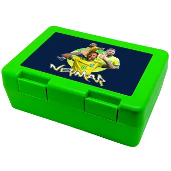 Neymar JR, Παιδικό δοχείο κολατσιού ΠΡΑΣΙΝΟ 185x128x65mm (BPA free πλαστικό)