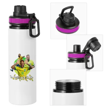 Neymar JR, Metallic water bottle with safety lid, 850ml aluminum