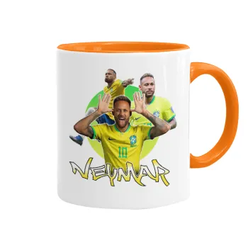 Neymar JR, Κούπα χρωματιστή πορτοκαλί, κεραμική, 330ml