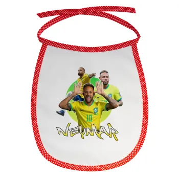 Neymar JR, Σαλιάρα μωρού αλέκιαστη με κορδόνι Κόκκινη