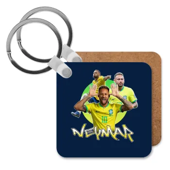 Neymar JR, Μπρελόκ Ξύλινο τετράγωνο MDF