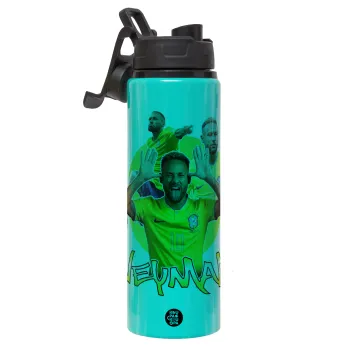 Neymar JR, Μεταλλικό παγούρι νερού με καπάκι ασφαλείας, αλουμινίου 850ml