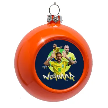 Neymar JR, Στολίδι Χριστουγεννιάτικη μπάλα δένδρου Πορτοκαλί 8cm