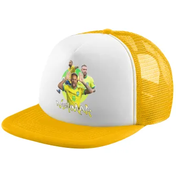 Neymar JR, Καπέλο Ενηλίκων Soft Trucker με Δίχτυ Κίτρινο/White (POLYESTER, ΕΝΗΛΙΚΩΝ, UNISEX, ONE SIZE)