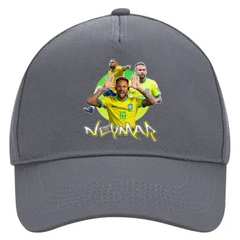 Neymar JR, Ultimate Adult Hat Grey, (100% COTTON DRILL, ADULT, UNISEX, ONE SIZE)