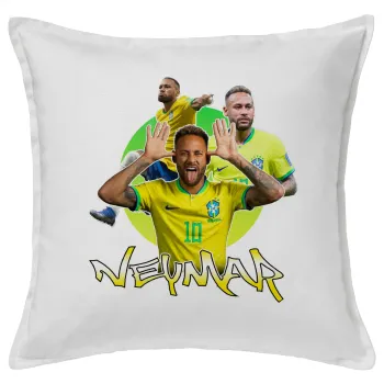 Neymar JR, Sofa cushion White 50x50cm includes filling
