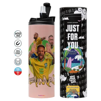 Neymar JR, Tumbler stainless steel PINK 600ml
