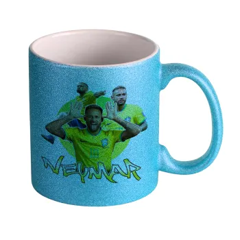 Neymar JR, Κούπα Σιέλ Glitter που γυαλίζει, κεραμική, 330ml