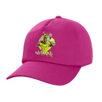 Neymar JR, Children's Baseball Cap, 100% Cotton Twill, Fuchsia (COTTON, CHILDREN'S, UNISEX, ONE SIZE)